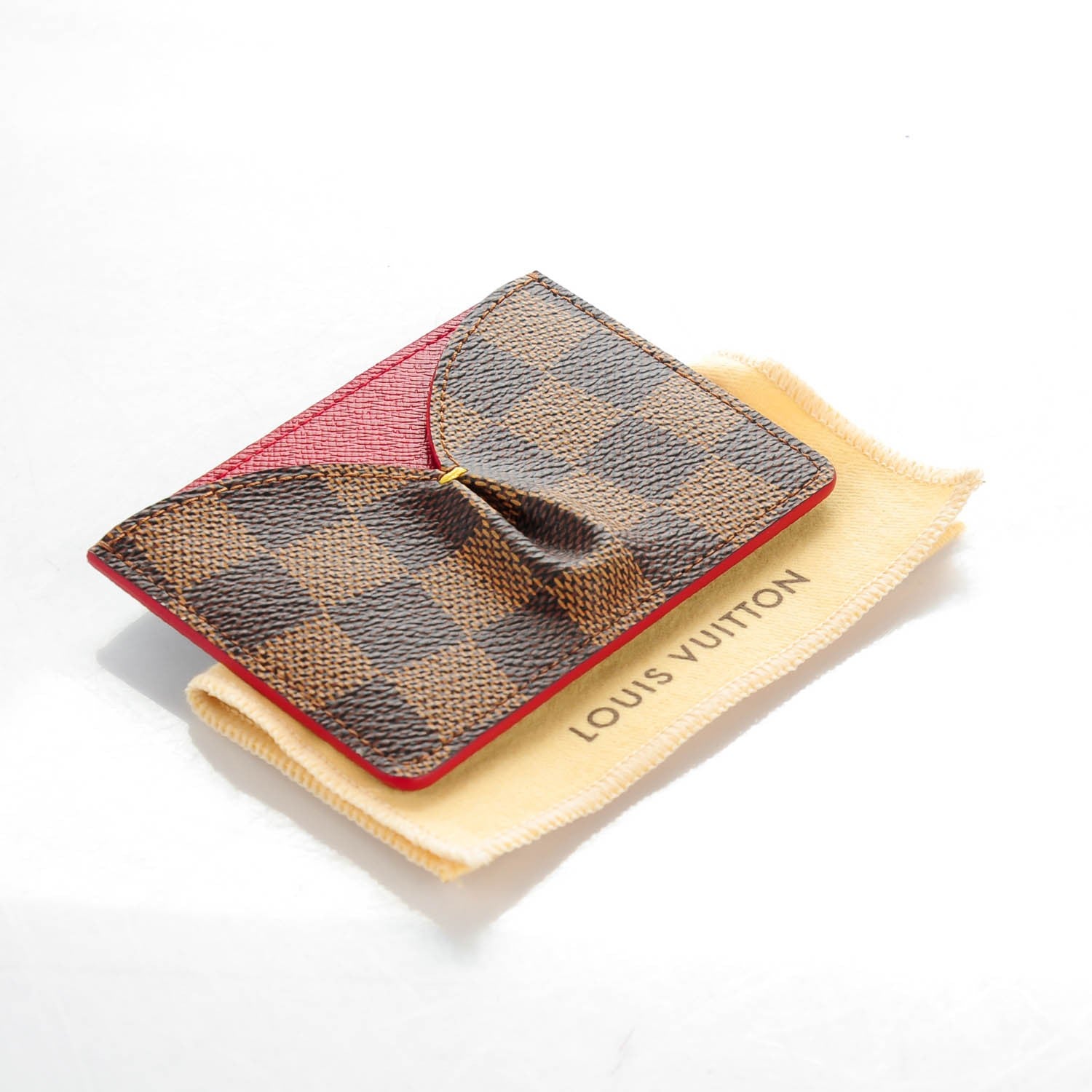 Louis Vuitton Damier Ebene Caissa Card Holder Cherry 4 of 7