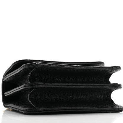Chanel Shiny Caviar Quilted Clutch With Chain Black 5 of 15