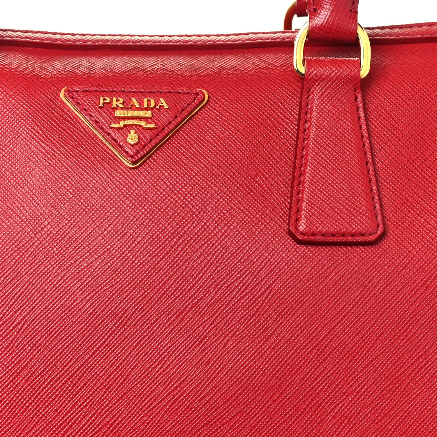 Prada Saffiano Lux Bowler Fuoco 7 of 18