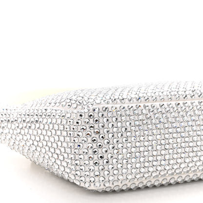 Prada Satin Crystal Mini Re-Edition 2000 Bag White 8 of 10