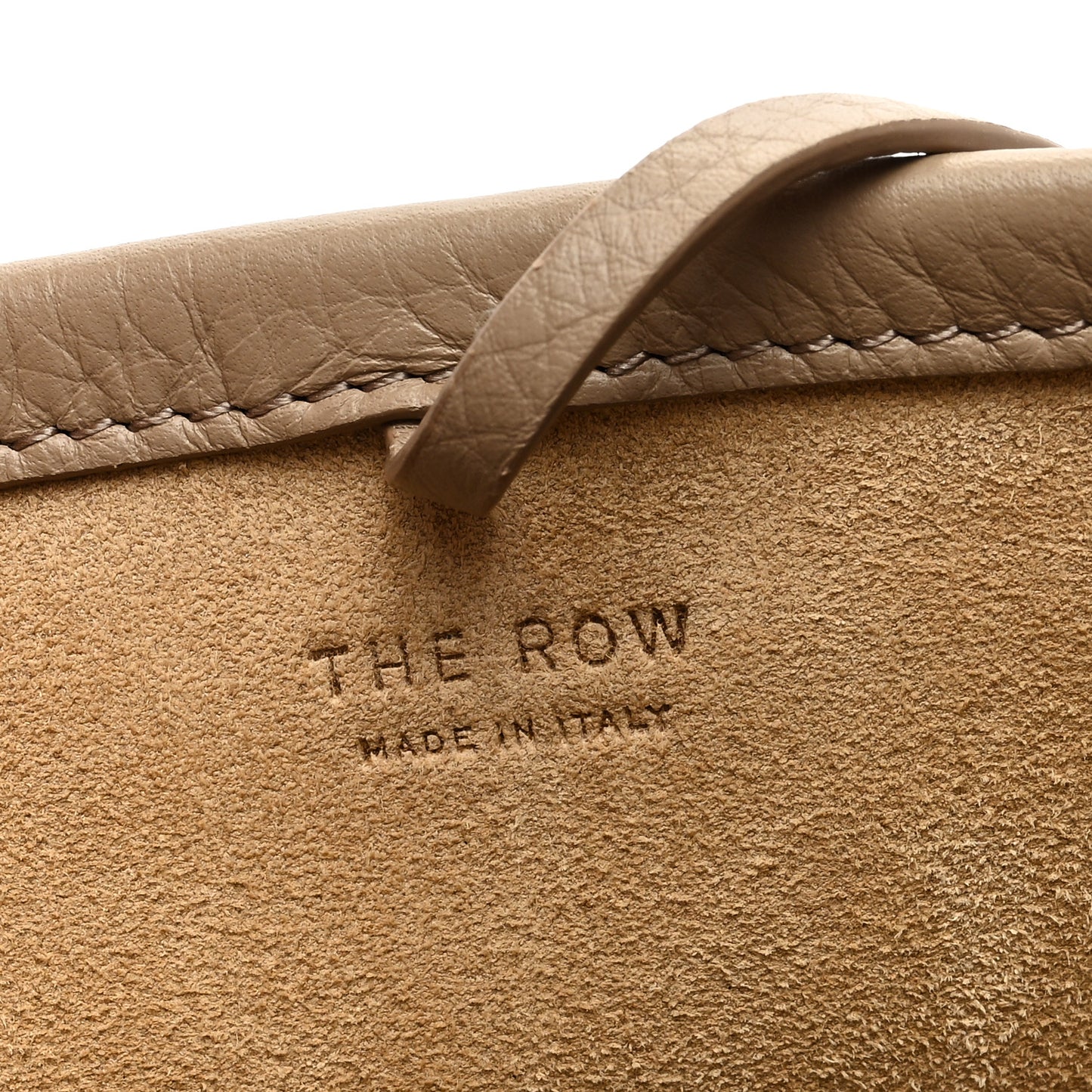 Grained Calfskin Small N/S Park Tote Dark Taupe
