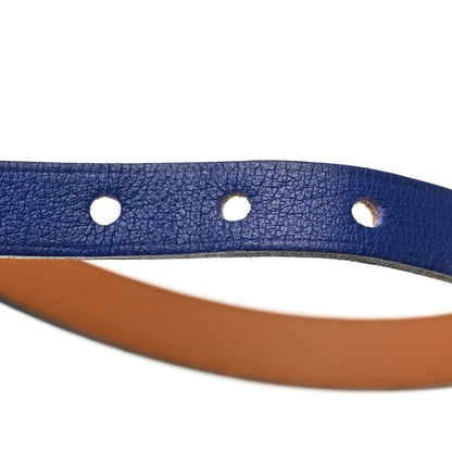 Hermes Swift 3MM Hapi Triple Tour Wrap Bracelet S Bleu Electrique Gold 10 of 10