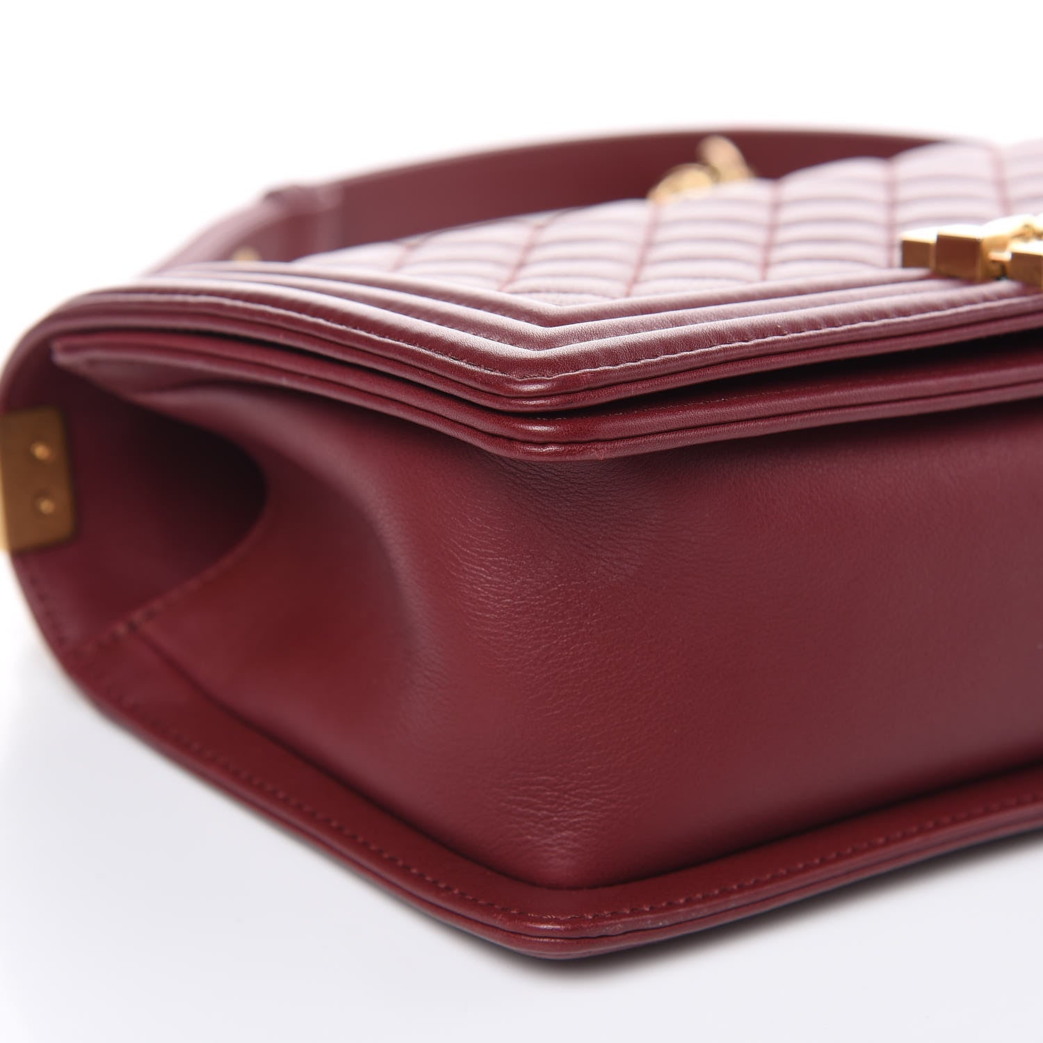 Chanel Calfskin Quilted Medium Boy Flap Burgundy 8 of 15