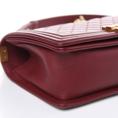 Chanel Calfskin Quilted Medium Boy Flap Burgundy 8 of 15