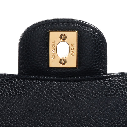 Chanel Caviar Quilted Medium Double Flap Black 10 of 11