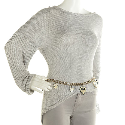 Chanel Resin Pearl Coco CC Heart Chain Belt Light Gold 2 of 4