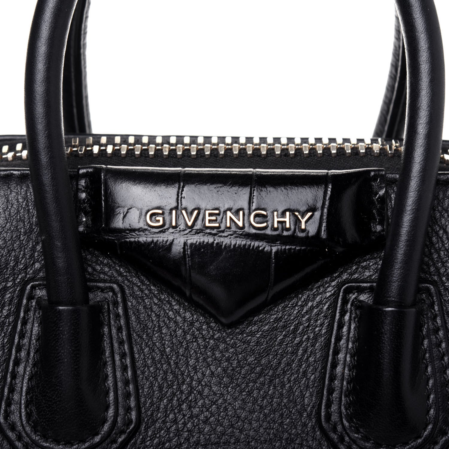 Givenchy Calfskin Crocodile Embossed Mini Antigona Black 15 of 20