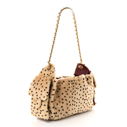Chanel Pony Hair Mini Chanel 25 Handbag Beige Black 2 of 10