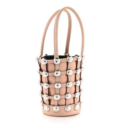 Alexander Wang Satin Embellished Mini Roxy Bucket Bag Nude 3 of 9