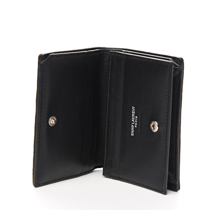 Saint Laurent Lambskin Y Quilted Monogram Loulou Flap Wallet Black 4 of 7