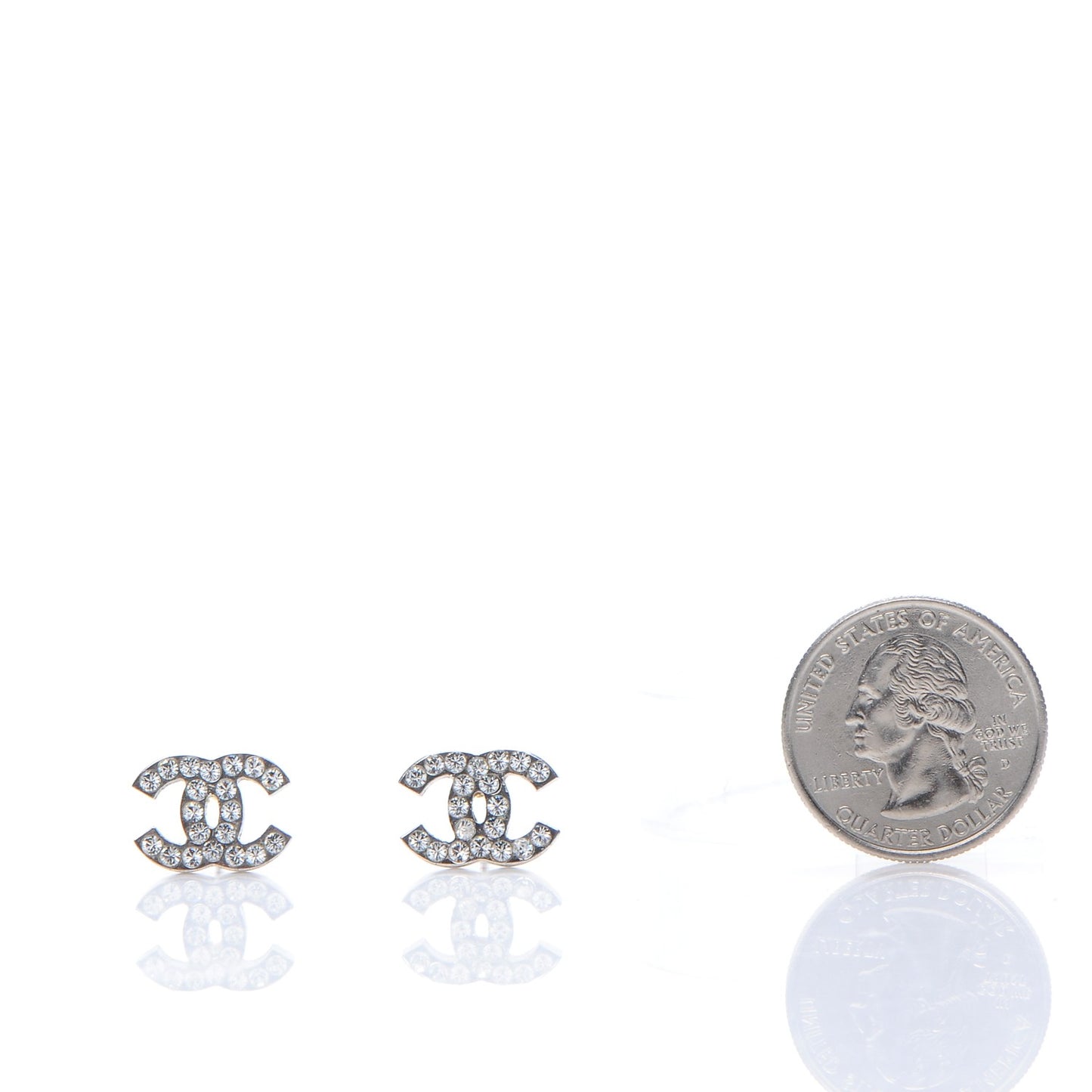 Crystal Timeless CC Earrings Silver