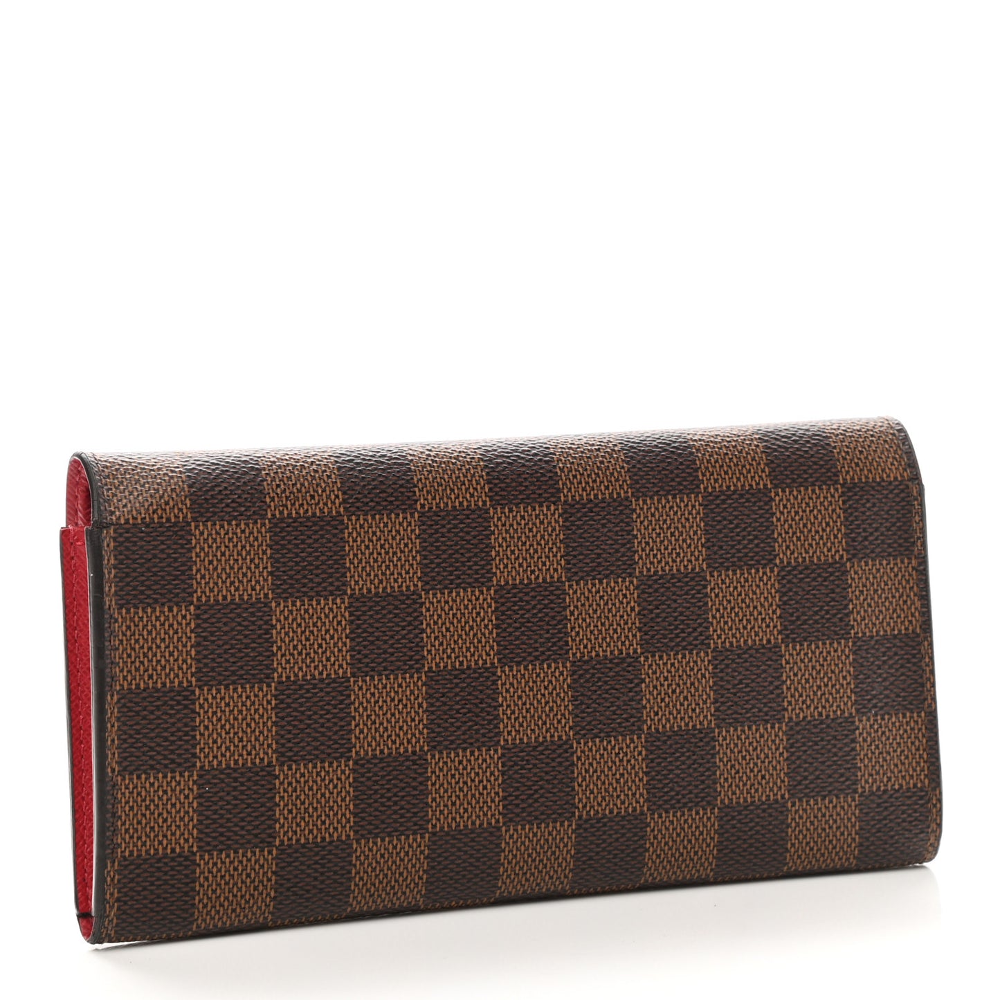 Damier Ebene Emilie Wallet Red