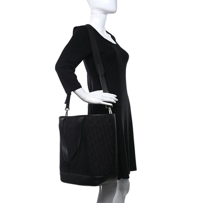 Christian Dior HOMME Oblique Grained Calfskin Tote Black 2 of 9