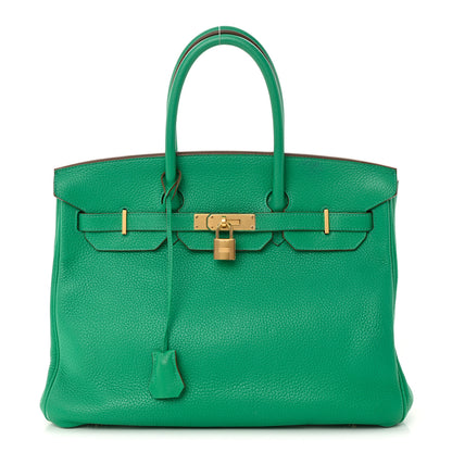 Hermes Taurillon Clemence Birkin 35 Menthe 1 of 26