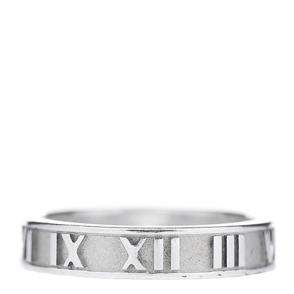 Tiffany Sterling Silver Narrow Atlas Ring 53 6.5 1 of 6