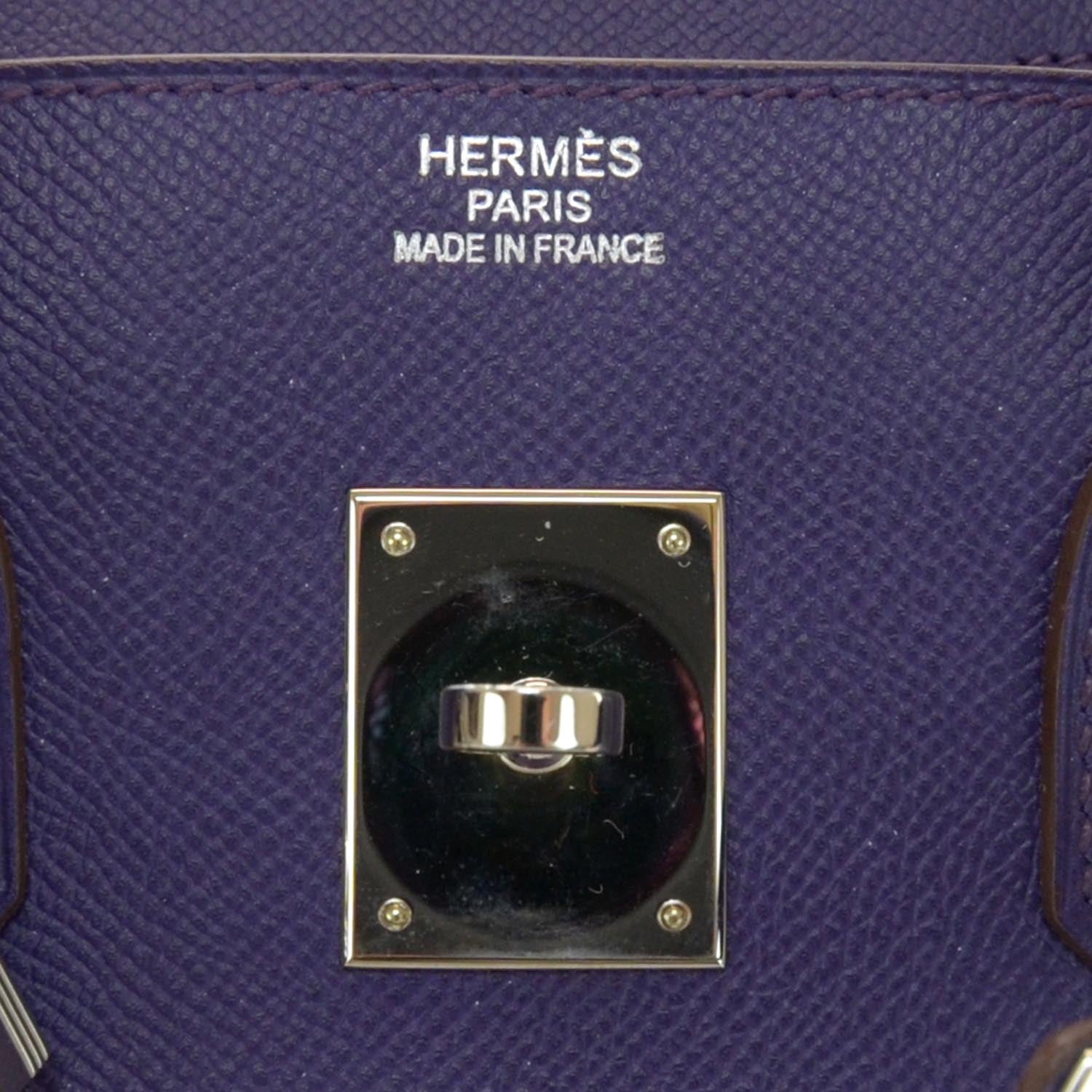 Hermes Epsom Birkin 35 Iris 7 of 9