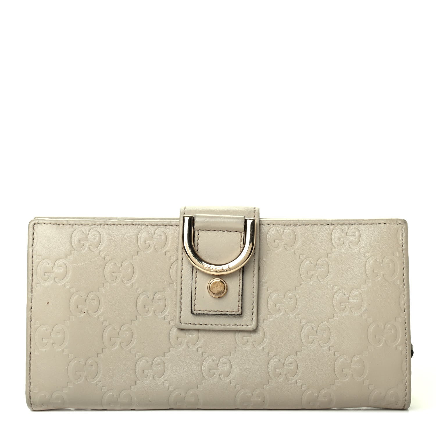 Gucci Guccissima Abbey Continental Wallet Off White 1 of 7
