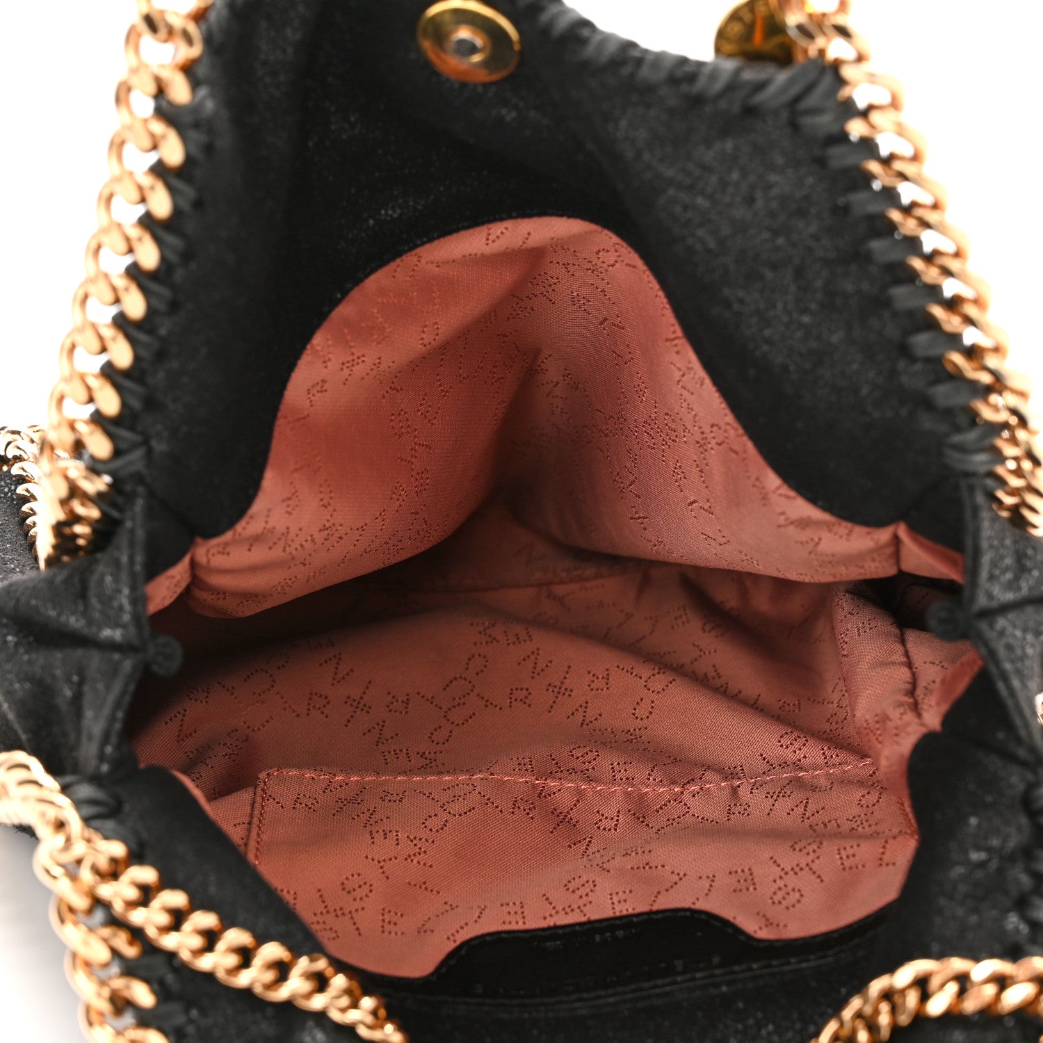 Stella McCartney Shaggy Deer Mini Falabella Fold Over Tote Black 5 of 10