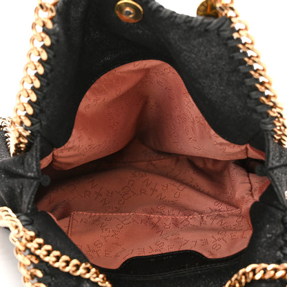 Stella McCartney Shaggy Deer Mini Falabella Fold Over Tote Black 5 of 10
