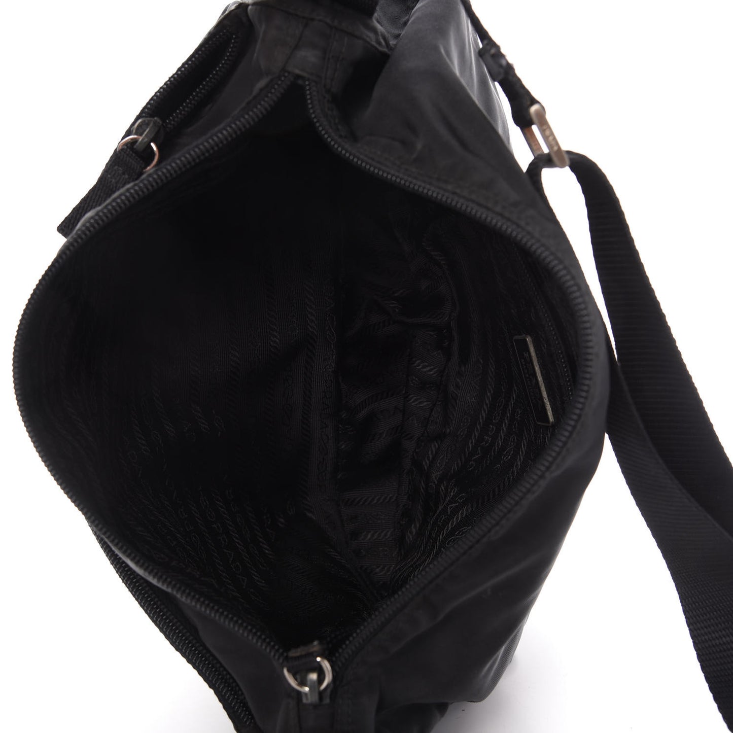 Tessuto Nylon Messenger Bag Black