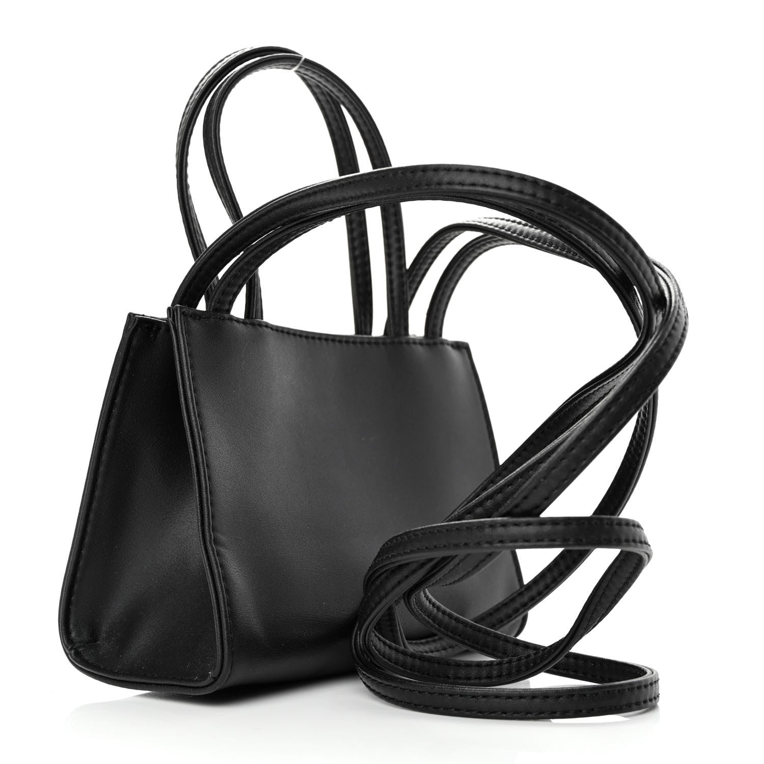 Telfar Vegan Leather Small Shopping Bag Black 3 of 10