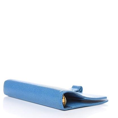 Chanel Caviar Timeless CC Ring Agenda Planner Blue 4 of 10