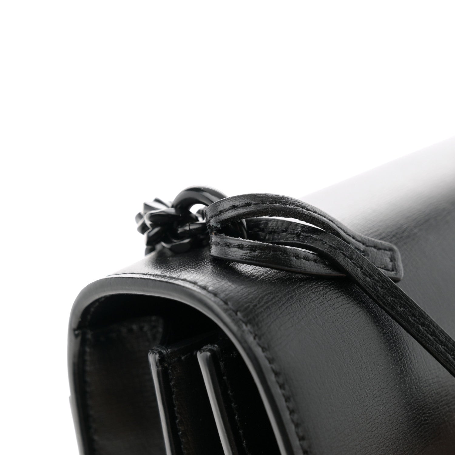 Saint Laurent Calfskin Medium Monogram Monochrome Sunset Black 14 of 15