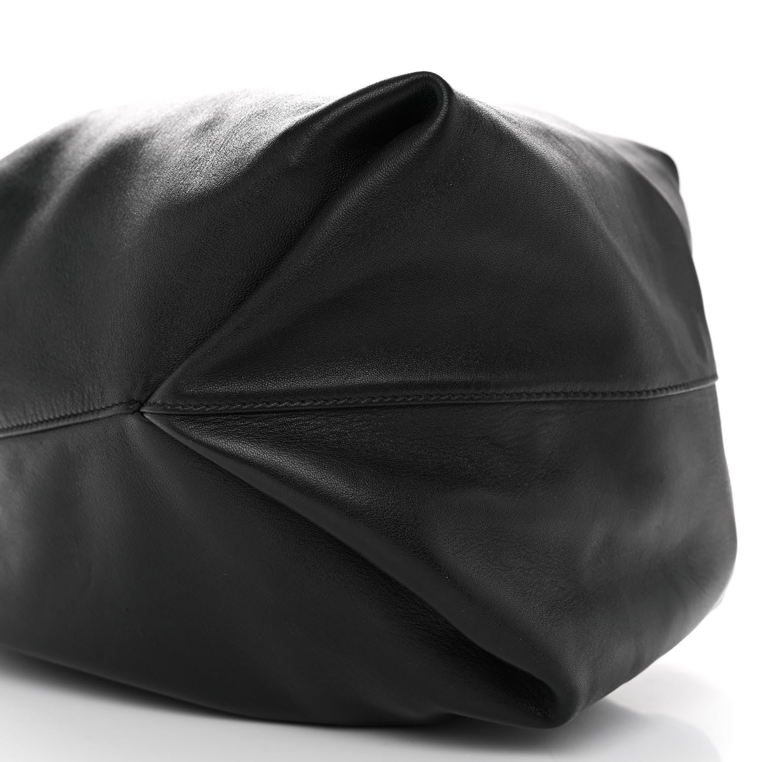 Saint Laurent Lambskin Teddy Drawstring Bag Black 10 of 11