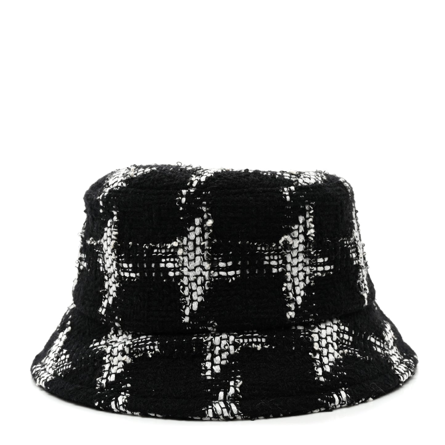 Tweed Bucket Hat S Black White