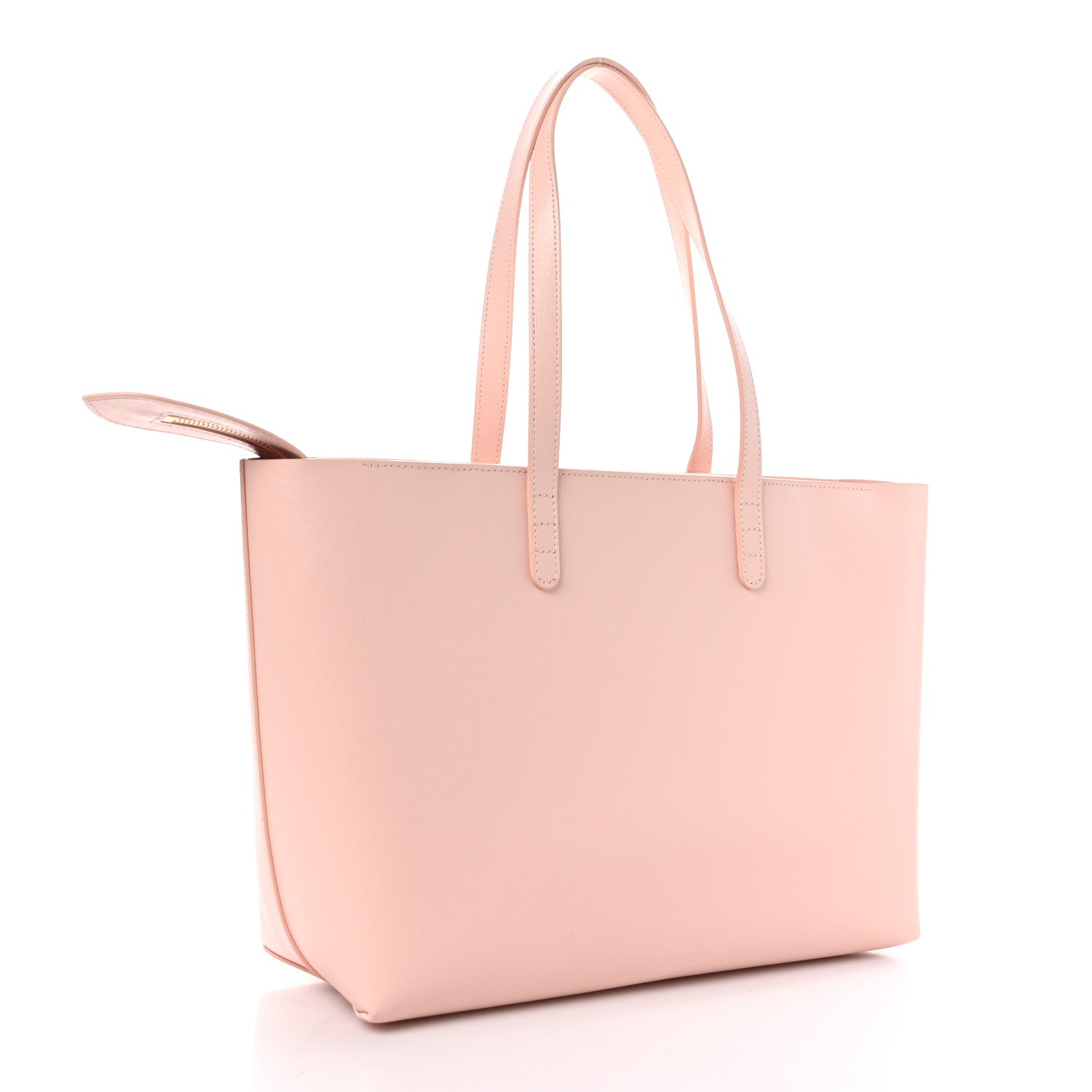 Mansur Gavriel Saffiano Small Zip Tote Dahlia 3 of 8