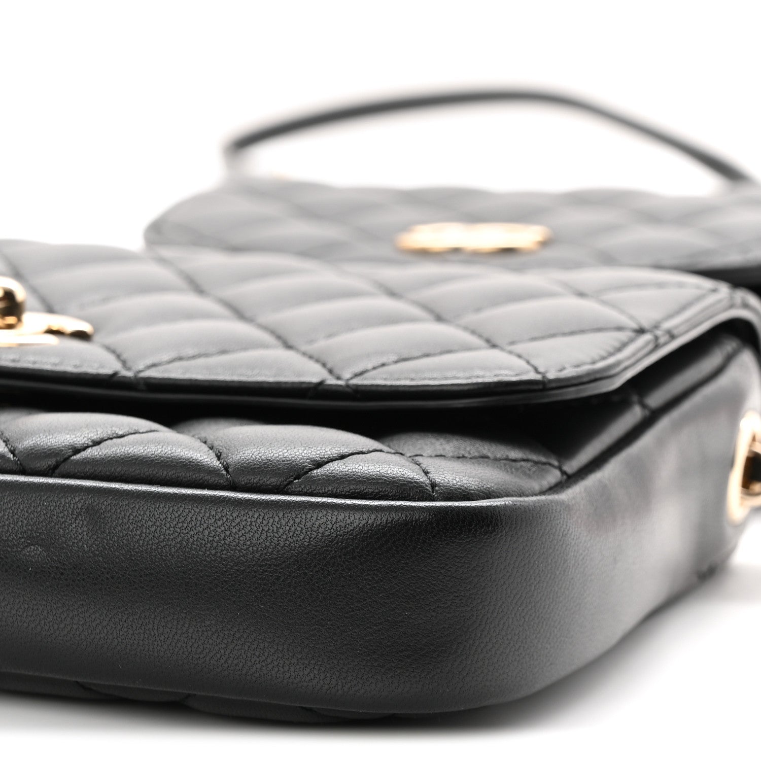 Chanel Lambskin Quilted Side Packs Black 20 of 21