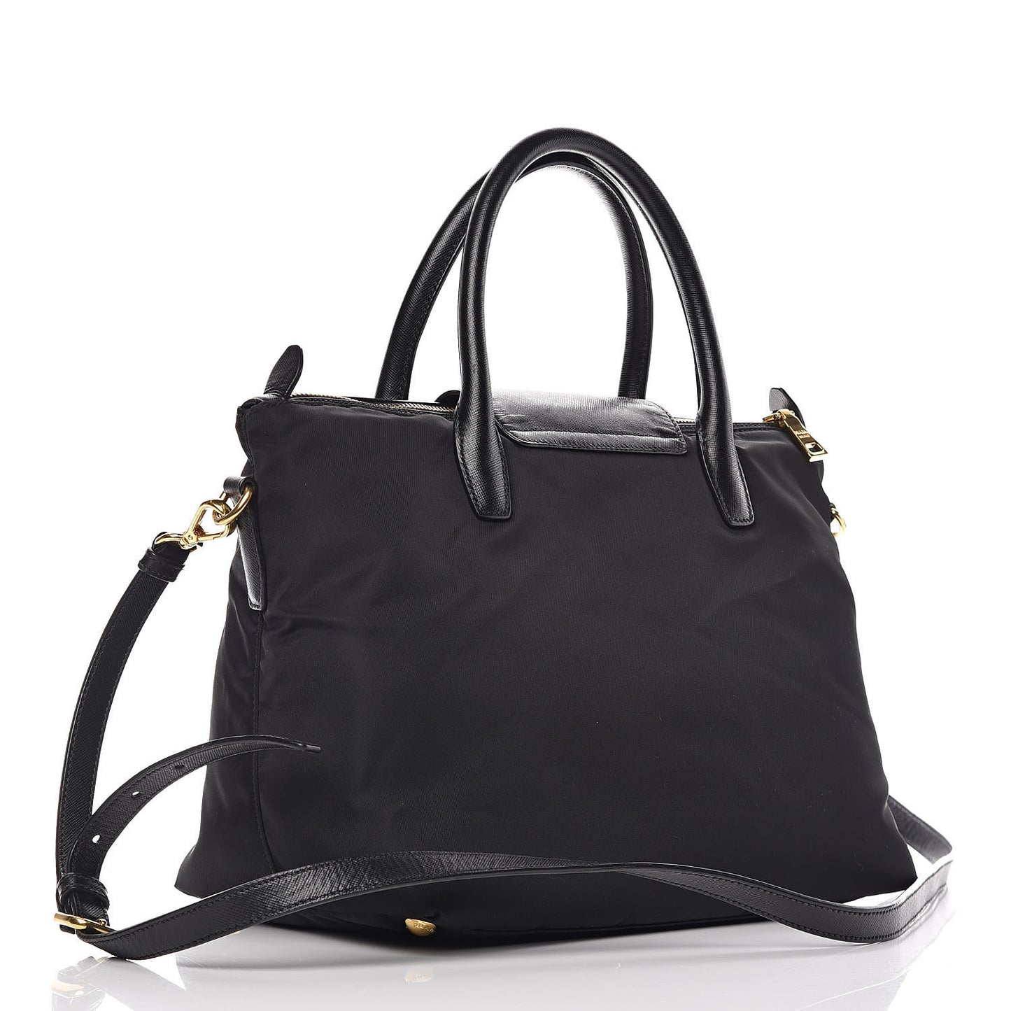 Tessuto Nylon Saffiano Tote Black