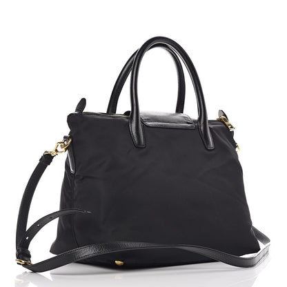 Prada Tessuto Nylon Saffiano Tote Black 3 of 11