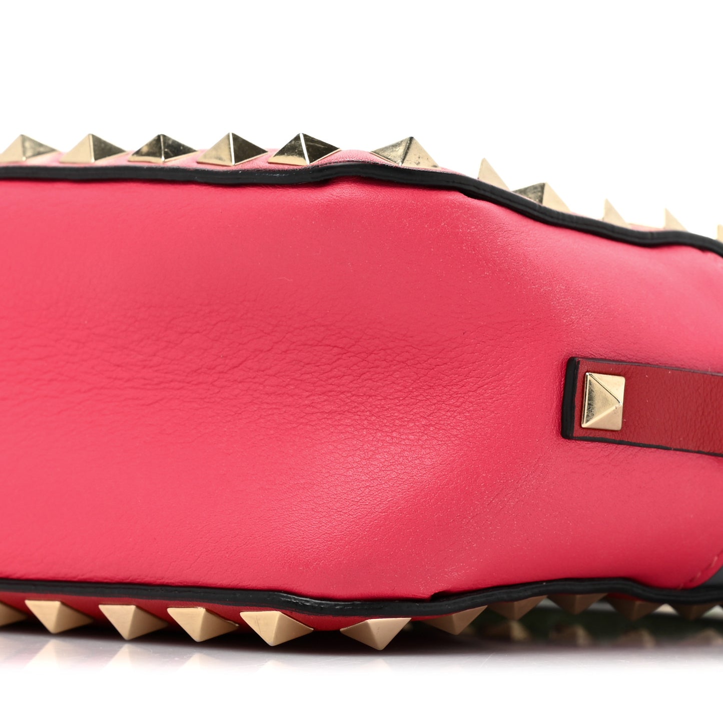 Vitello Colorblock Rockstud Camera Crossbody Bag Deep Rose Clover