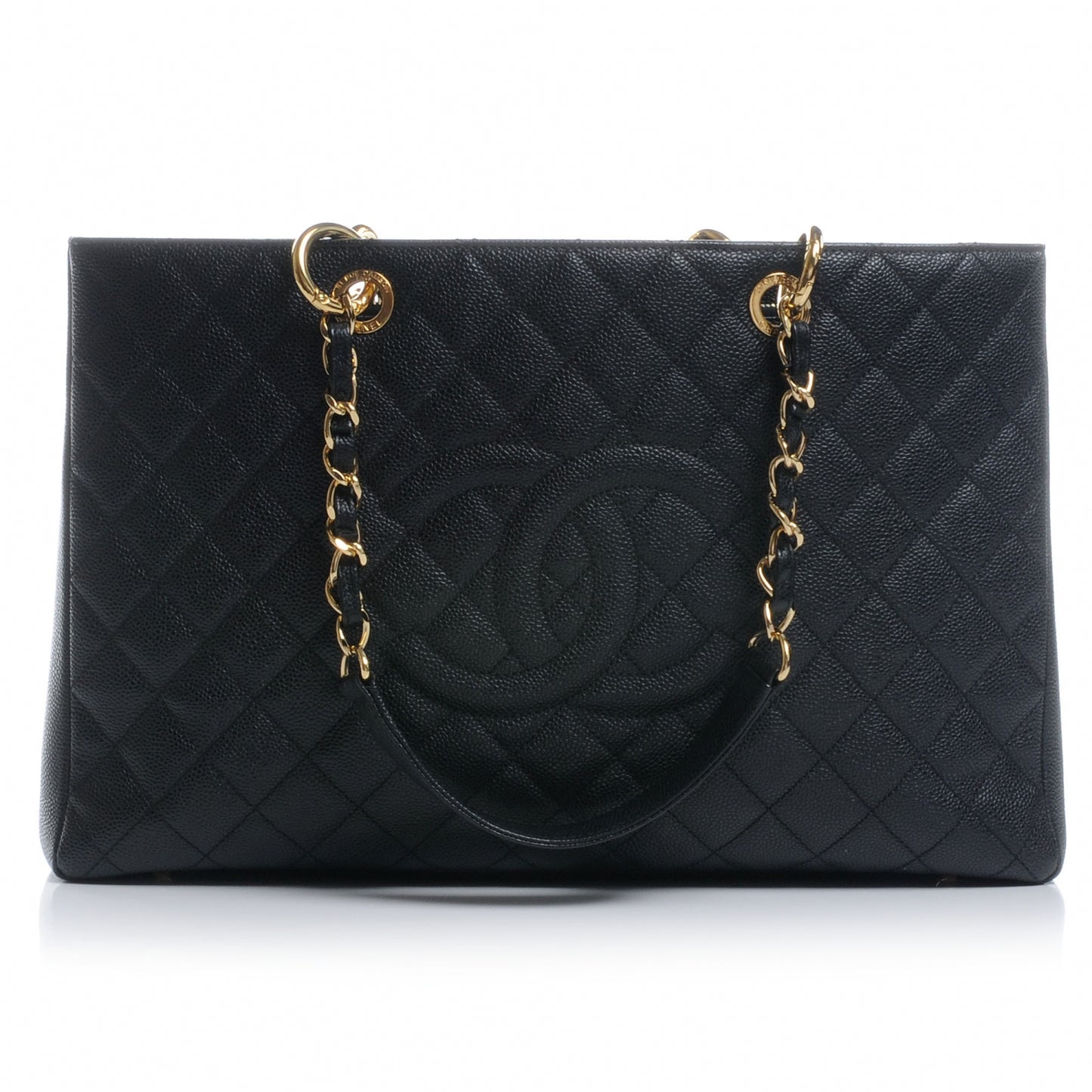Caviar Quilted XL Grand Shopping Tote GST Black