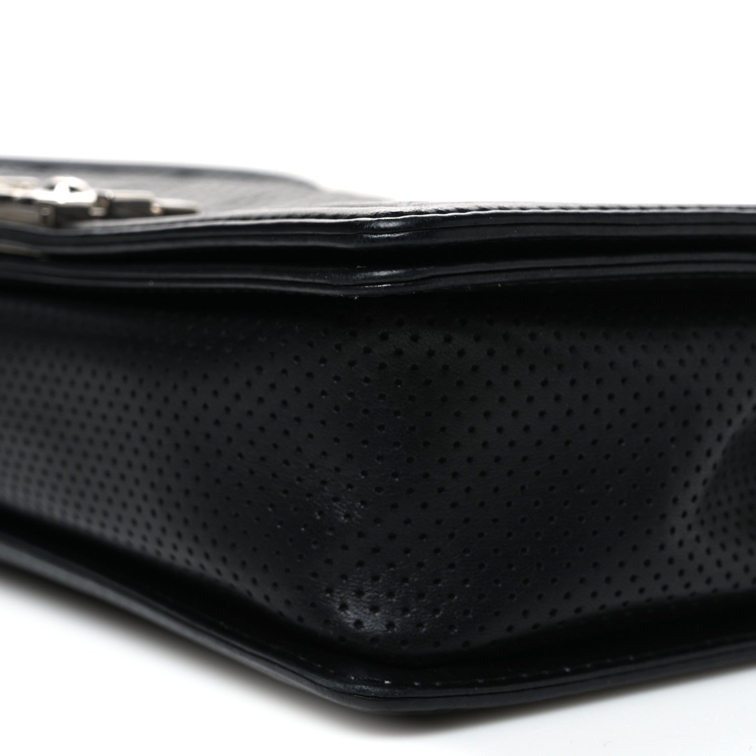 Chanel Lambskin Perforated Quilted New Medium Boy Flap Black 10 of 11