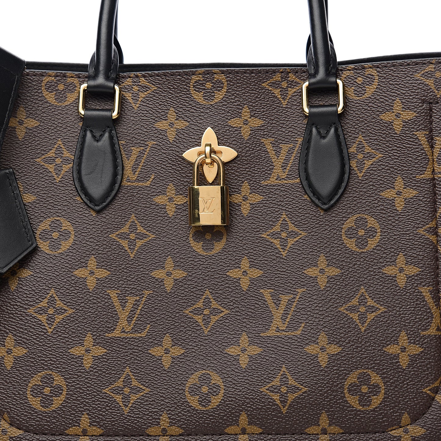 Monogram Flower Tote Black