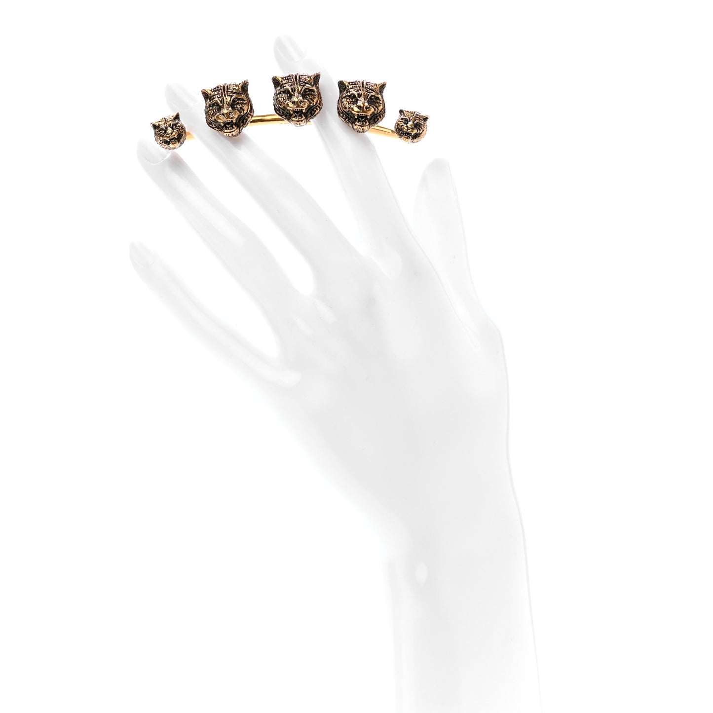 Metal Tiger Multi-Finger Ring Antique Gold