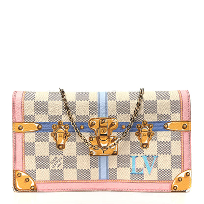 Louis Vuitton Damier Azur Summer Trunks Pochette Weekend 1 of 11