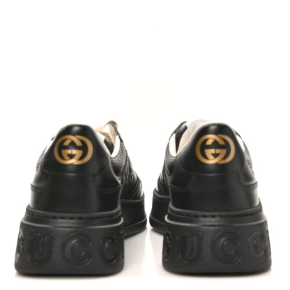 Gucci Calfskin GG Tennis Embossed Perforated Mens Interlocking G 55mm Sneakers 11.5 Black 6 of 10