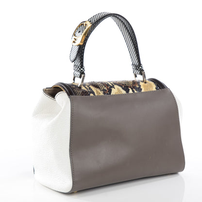 Fendi Python Calfskin Silvana Top Handle Bag 7 of 13