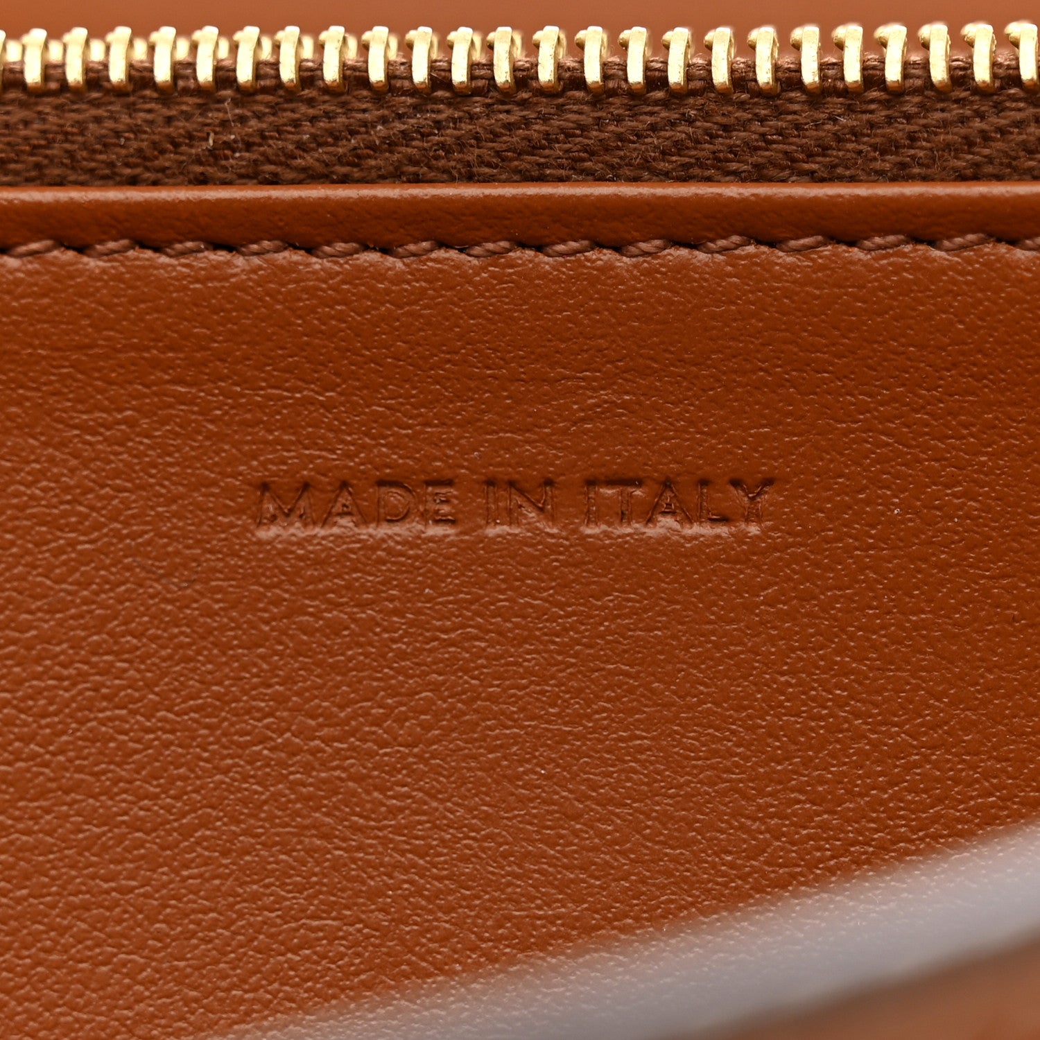 Celine Canvas Triomphe Continental Wallet Tan 7 of 12