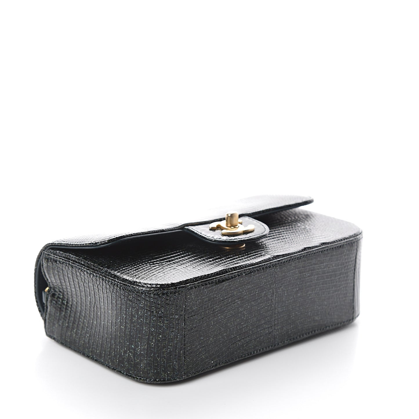 Lizard Mini Rectangular Flap Dark Green