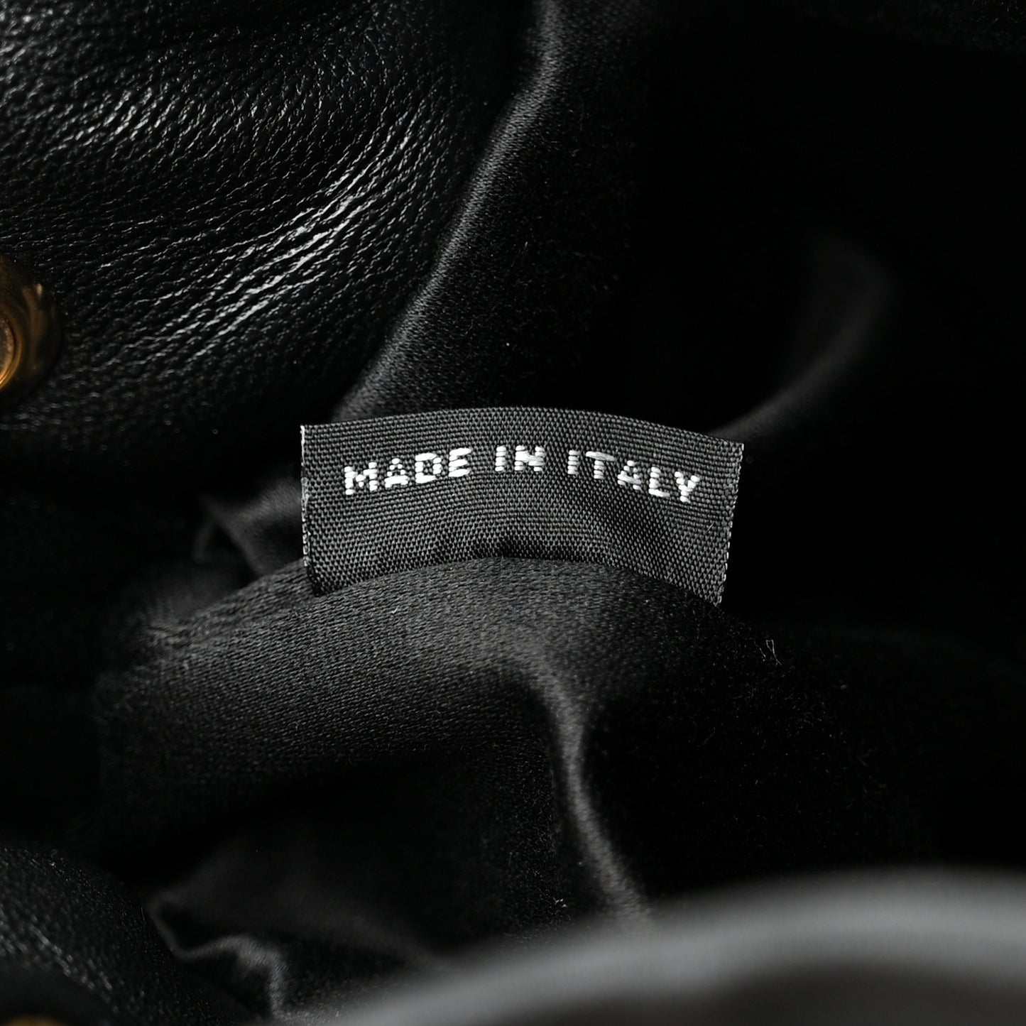 Nappa Matelasse Small Bucket Bag Black