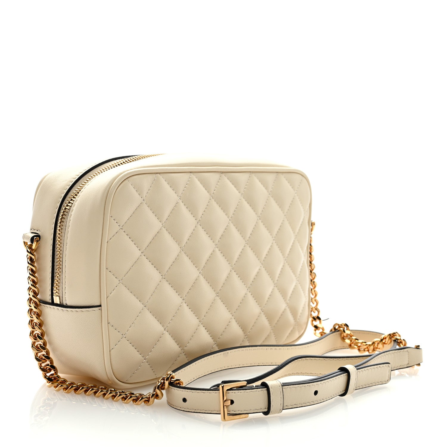 Versace Nappa Quilted Medium Medusa Camera Bag Ecru 2 of 8
