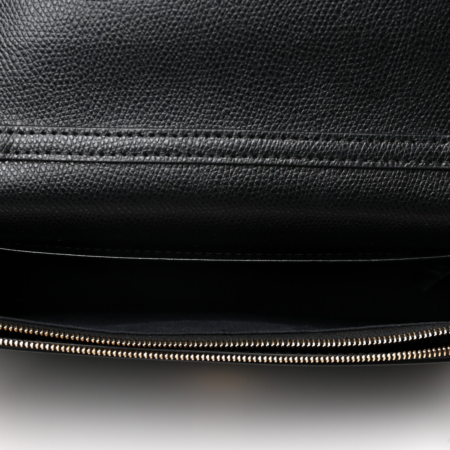 Fendi Vitello Cruise F is Fendi Bi-Color FF 1974 Embossed Medium Envelope Wallet On Chain Black Maya 5 of 11
