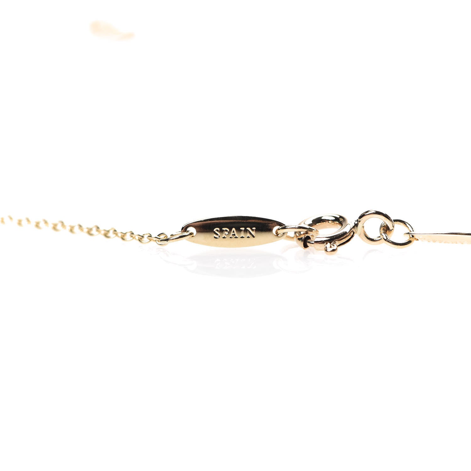 Tiffany 18K Yellow Gold 7mm Elsa Peretti Bean Pendant Necklace 4 of 8