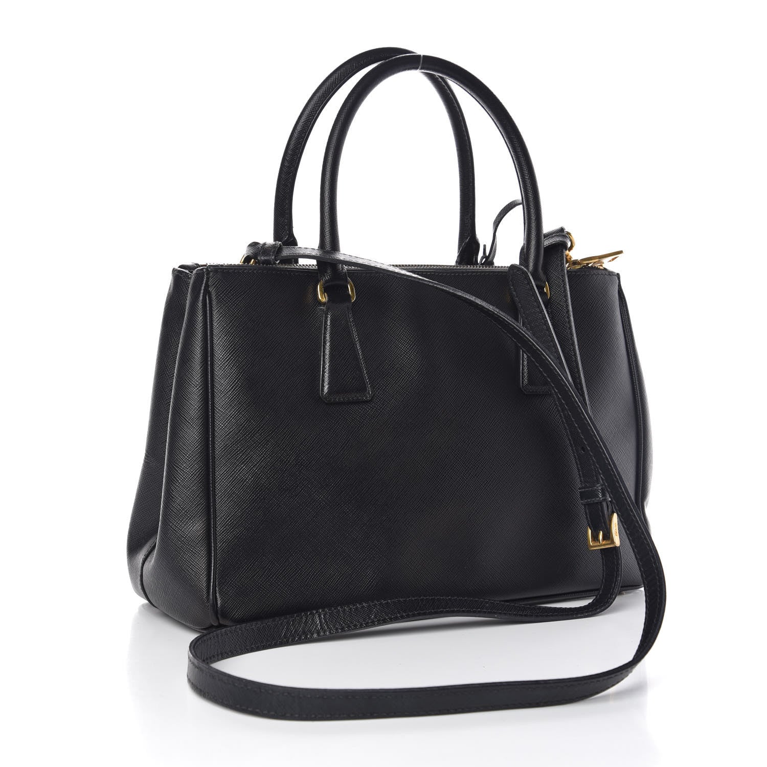 Prada Saffiano Small Galleria Double Zip Tote Black 4 of 13