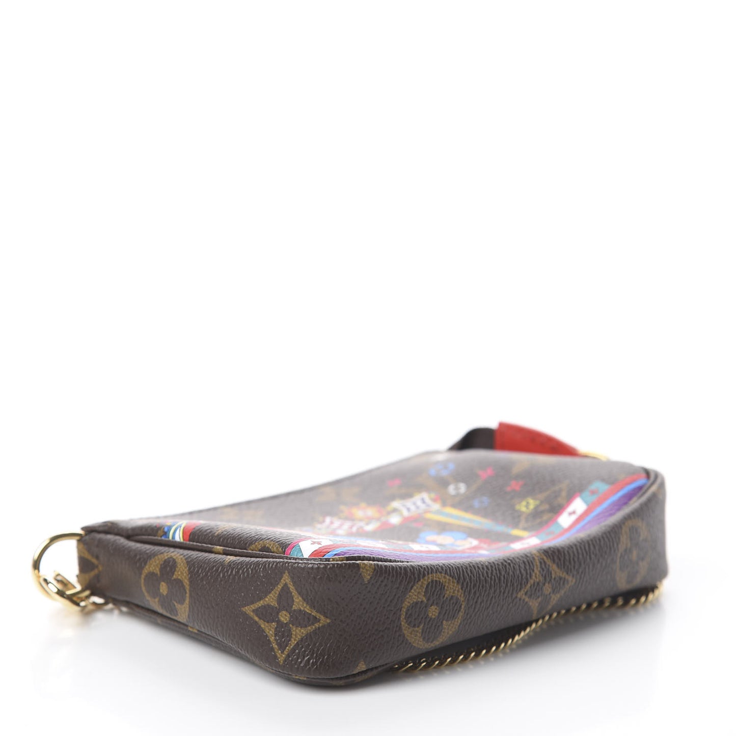 Monogram 2020 Christmas Animation Bumper Cars Mini Pochette Accessories Coquelicot