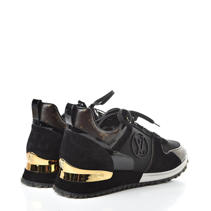 Louis Vuitton Suede Monogram Run Away Sneakers 40 Black 4 of 7
